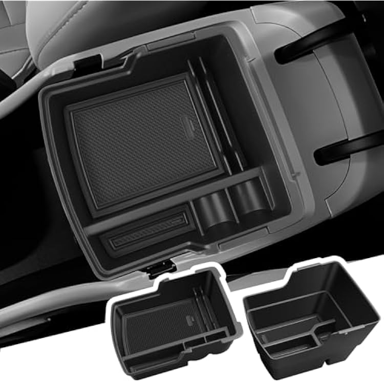 BIBIB0 for 2025 2026 Hyundai Kona Center Console Organizer 2024-2026 Hyundai Kona SX2 Console Trays 2026 Kona Insert Organizer 2024-2026 Hyundai Kona Accessories Armrest Upper Organizer Double Layers
