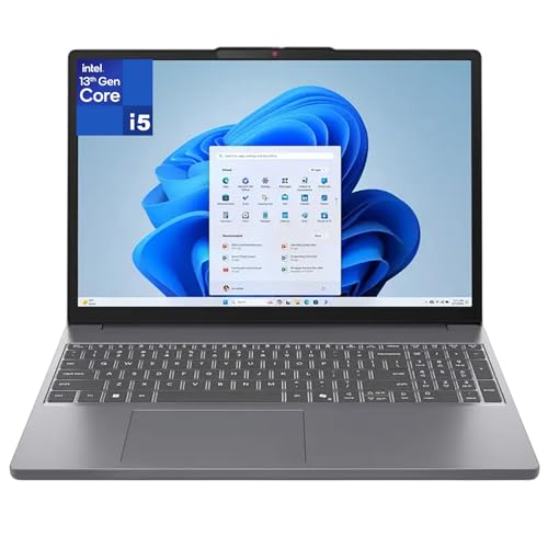Lenovo IdeaPad Slim 3 Laptop 16 FHD Computer for Home Office, Intel 8-Core i5-13420H, 16GB DDR5 RAM, 256GB PCIe SSD, WiFi 6, Bluetooth 5.2, AI Copilot, Luna Grey, Windows 11 Home