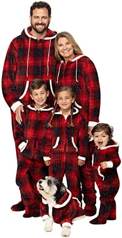 PajamaGram Christmas Pajamas For Family - Christmas Onesies For Family, Pet XS Red