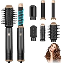 Hair Dryer Brush,6 in 1 Professional Hot Air Styler,Powerful Air Curling Wrap Styler,Negative Ionic Hair Dryer Fast Drying, Multi Hair Stylerfor Curling Volumizing Straightening Styling