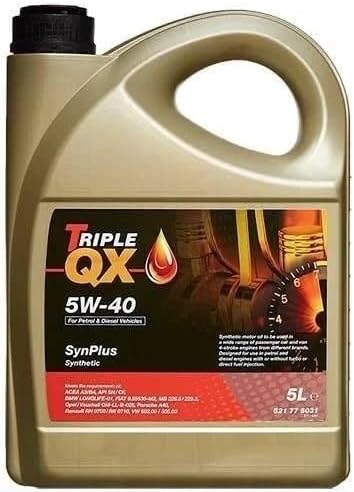 TRIPLE QX SynPlus Car Engine Oil 5L 5 Litre 5W40 Fully Synthetic Triple QX TQX