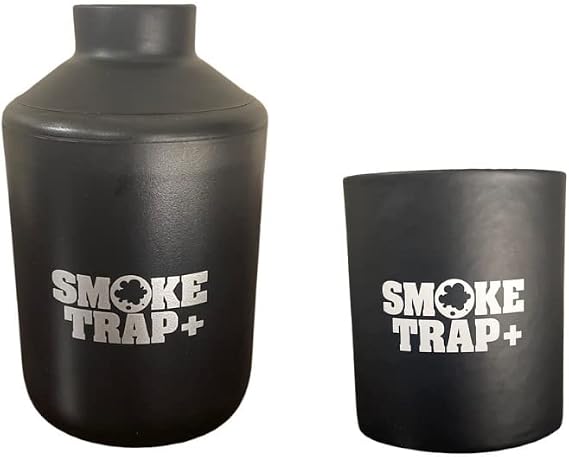Includes Smoke Trap + And 3 Extra ECO Replaceable Filters - Personal Air Filter - Long Lasting Smoke Filter 500+ Uses With Easy Exhale - Filters Have Zero Plastic Waste - (Black)