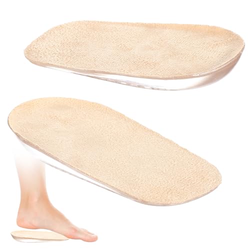 12 Inch Shoe Lift, Gel Heel Lift for Women & Men, Height Increase Insoles for Leg Length Discrepancy - Comfort Half Foot Heel Lifts for Relife Pain Skin Tone