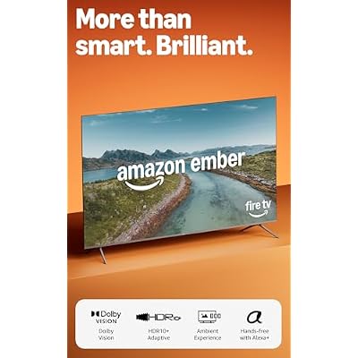 Amazon Ember 65" QLED Series with Fire TV (newest model), 4K Ultra HD smart TV, HDR10+, Dolby Vision, Dolby Audio, quad-core processor, find shows faster with Alexa+
