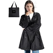 LAMA Women Lightweight Rain Jacket with Hooded, Waterproof Rain Coat with Big Pocket, Windproof Windbreaker Jacket