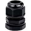 Conextlink 5pcs Waterproof IP68 Nylon Firewall Bushing Grommet Cable Gland Joint Adjustable Locknut Protectors for Power Cable (1/0 Gauge, Black)