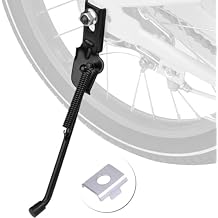 SEISSO Bike Kickstand for Kids Bike, Universal Rear Side Bicycle Kick Stand, Premium Steel with Pad, Replacement Child Kickstand