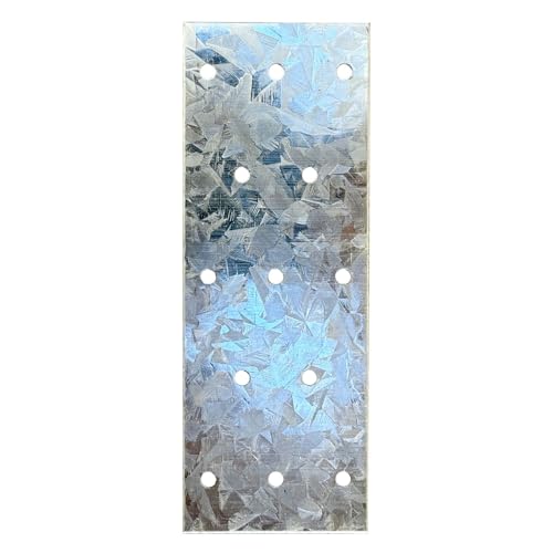 Sandbaggy Tie Plate for Wood 1-1316 x 5 - Hot Dipped Galvanized Steel - 20 Gauge - 13 Nail Holes Similar to Simpson Strong-Tie TP15 1.81 x 5, 25