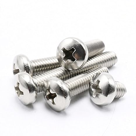 #10-32 Phillips Pan Head Machine Screws,Stainless Steel,Full Thread,Right Hand,Pack of 20 (#10-32 x 1-1/8")