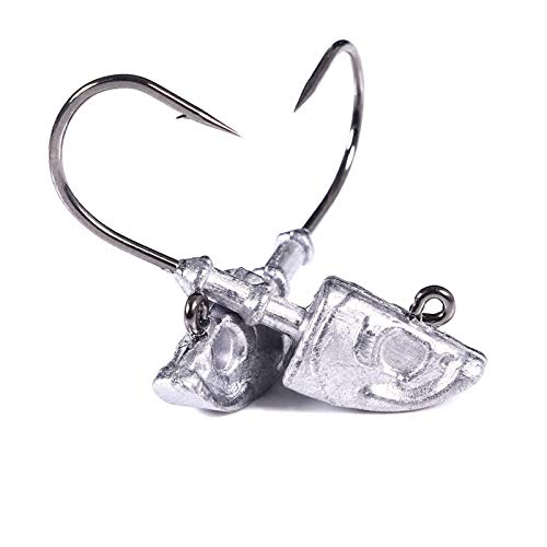 Swimbait Jig Head Saltwater Flats Jig Head Bait Spin Head Jigs Realistic Fish Head Jig Heads 5 Pack