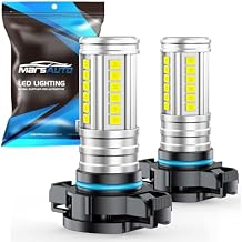 Marsauto 5201 5202 LED Fog Light Bulbs, 12,000LM PS24W LED Fog Light Bulbs, 360 Illumination 6500K Strong Penetration, 1:1 Mini Size Upgraded 60 Pcs Chips 5202 Fog Light Bulb, Accessory Light Kits