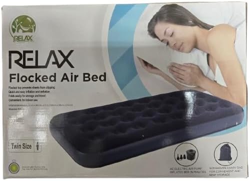Dollar General Relax Flocked Air Bed with Pump Twin Size