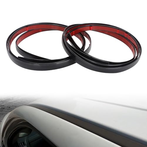 MotoParty Roof Top Trim Molding Kit for RAM 1500 2009-2019 4-Door Models 2-Piece Set18mm Wide Glossy Black PVC Trim Strips