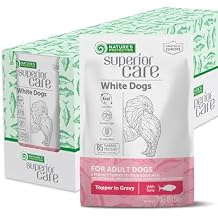 Nature's Protection Wet Dog Food Pouches for Small & Large Breed - High Protein, 24-Pack Soft Dog Food Toppers for Adult Light Coated Dogs (Superior Care - Tuna Fish, 2.46-oz)