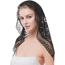 Lace Mantilla Veil Rose Soft Lace Veil Head Covering Veils for Church