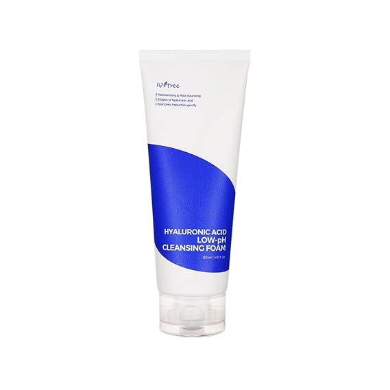 IsNtree Hyaluronic Acid Low-Ph Cleansing Foam 150ml, 5.07 fl.oz | Moisturizing & Mild cleansing | 8 types of hyaluronic acid | Helps to remove impurities gently