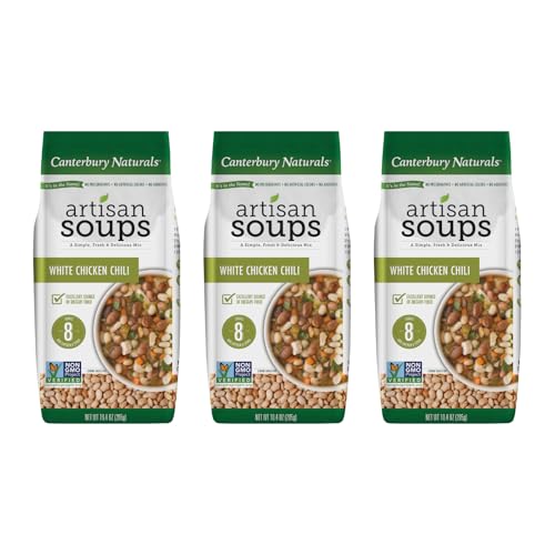 Canterbury Naturals Artisan Soup Mix, White Chicken Chili, Non-GMO, Makes 8 Servings 10.4 Ounce Pack of 3