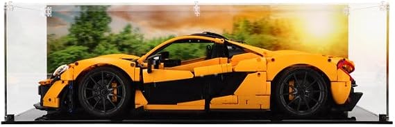 Display Case compatible with Lego 42172 McLaren P1, (Print 3 Back Panel)