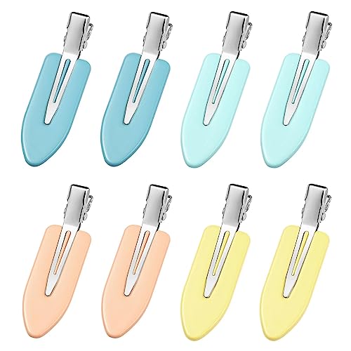 8 Pcs No bend Hair Clips No Crease Makeup Hair Clip Duckbill Clip No Dent Creaseless Alligator Hair Barrettes for Salon Hairstyle Women Girls Makeup Accessories Yellow