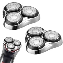 Universal Rotary Shaver Replacement Head Compatible with Remington Shaver Razor Parts for Series R3,R4,R5,R6,R7,R8,SP-3141 and SP-5161 Foils (Silver/2Pack)