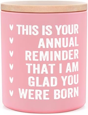 Happy Birthday Candle - Birthday Gifts for Women, Funny Birthday Gifts for Girlfriend, Best Friend, Sister, Daughter, BFF, Handmade Lavender Scented Candle 10oz
