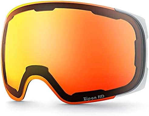 ZIONOR Ski Goggles Lens, Z1 100% OTG Snow Goggles Detachable Lens for Men Women Adult