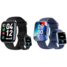 Fitpolo Smart Watches for Women Android & iPhone - W208 Plus Series (Black+Dblue)
