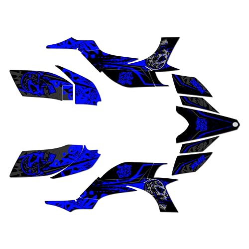 Graphics Kit for Yamaha YFZ 450 2004-2008 Revolt Series Blue 16 Mil-Dirt bike Custom Racing Graphics Decals Stickers Kit, no-plastics