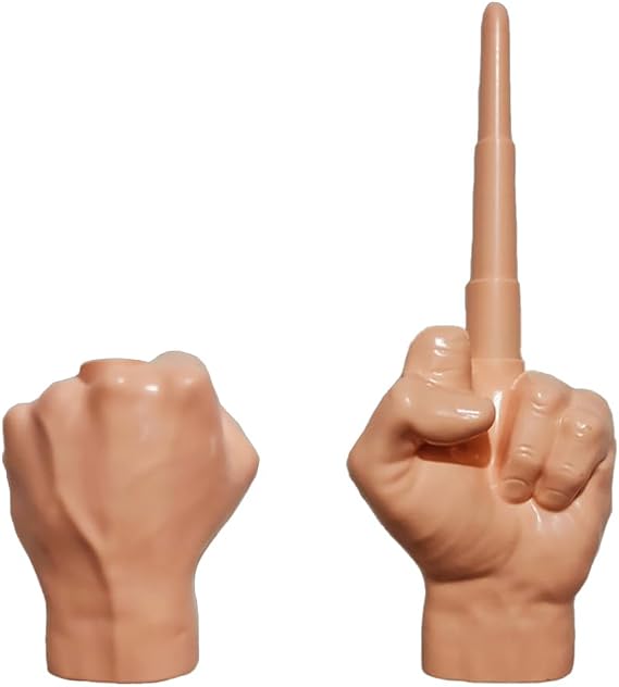 3D Collapsing Middle Finger, 2 pcs Collapsible Middle Finger Gifts, Fun and Realistic Design, Hilarious Prank, A Hilarious Gag Gift, White Elephant