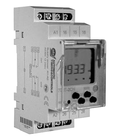ATC 7DT-2CH 7 Day, Weekly Digital Timer Control, 250 VAC, 24 VDC