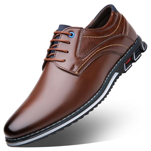 Mens Dress Oxfords Shoes Business Formal Shoes Casual Loafers Shoes Comfortable Lightweight Derby Sneakers Black