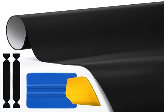 3M 1080 Satin Black Air-Release Vinyl Wrap Roll Including Toolkits (6ft x 5ft)
