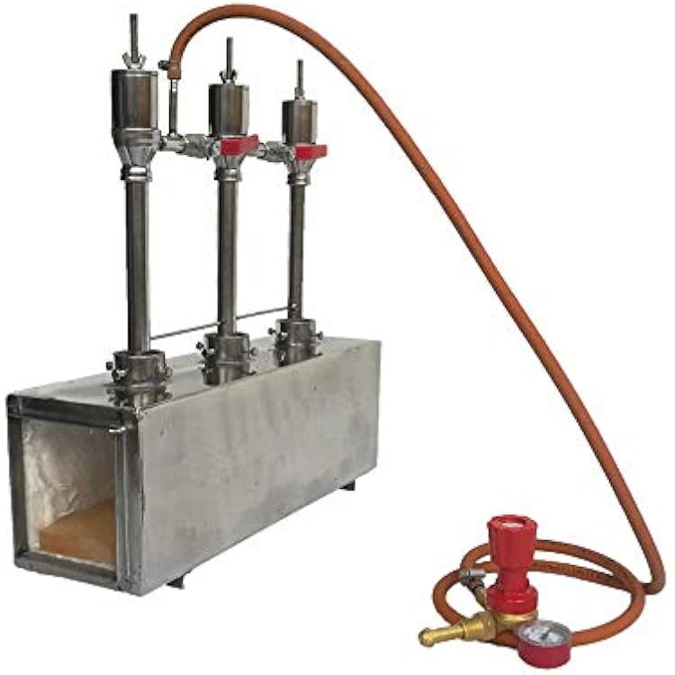 HYTECH Products Triple Burner Blacksmith Forge, Gas Propane Forge for Knife Making, Forging Tools and Equipment, Blacksmithing Stainless Steel Rectangle Shape
