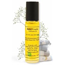 Baby Powder Perfume Oil, 0.3 fl oz, Portable Roll-On Fragrance with Long-Lasting Scent, Delightful Essential Oils and Jojoba Oil For Daily Use