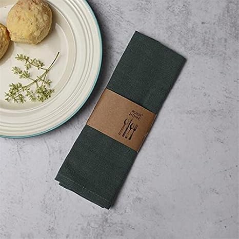 2Pcs Cotton Linen Cloth Napkin Polyester Handkerchief For Diner Party Xmas Solid Cup Dishes Napkins Table Decorative