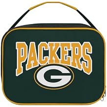 FOCO NFL Unisex-Adult Officially Licensed Wordmark Team Color Big Logo Football Zip Closure 7L Lunch Bag - Green Bay Packers