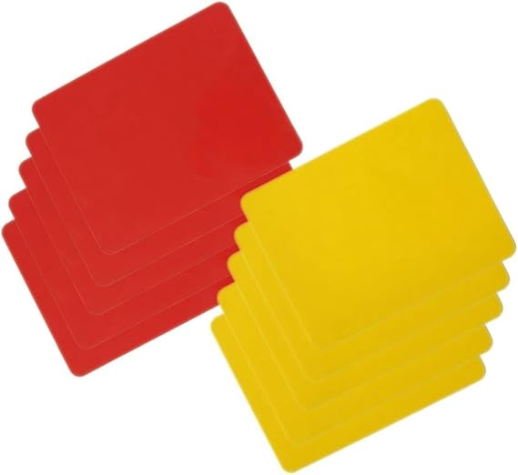 10Pcs Red and YellowReferee Card Set Sports Soccer Referee Warning Cards for Football Soccer Coach and Referee Gear