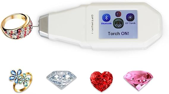 2.4" Gemstone Measuring Instrument, Min Testable Value is 0.015CT, No Preheating, Mercury-Free LED Light Source, Beep Indication, for Diamond, Moissanite, CVD/HPHT