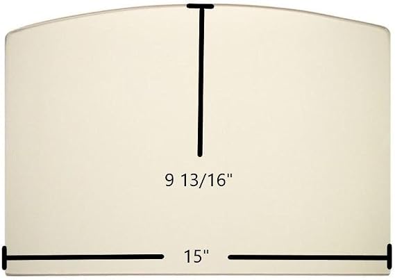 Vogelzang/Ashley/US Stove Archtop Ceramic Glass Panel (892270) 9 13/16" x 15"