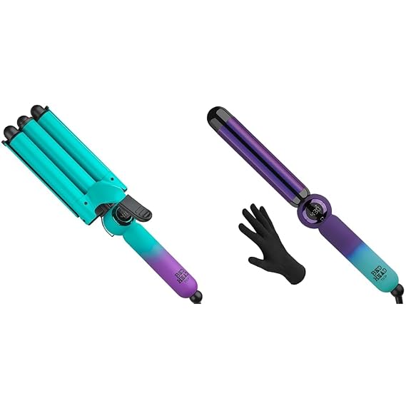 Bed Head Wave Affair Jumbo 3 Barrel Hair Waver | Quick Styling and Serious Hold & Rough Volume Digital Hair Curling Wand | Fast Heat Up and Massive Shine, (1-1/4 in)