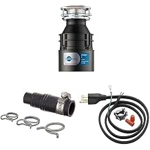 InSinkErator Garbage Disposal, Badger 1, Standard Series, 1/3 HP Continuous Feed, Black & DWC-00 Plumbing-Equipment & Garbage Disposal Power Cord Kit, CRD-00 , Black, Pack of 1
