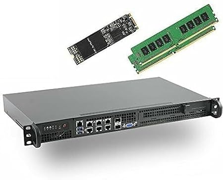 Supermicro SuperServer 5018D-FN8T Xeon D 1U Rackmount,10GbE,SFP+ Customized System with Full (64GB RAM, 256GB M.2)