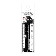 DESIGNPHIL 42272006 Midori Multi Ruler, 6.3 inches (16 cm), Black