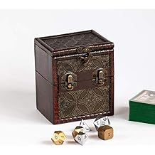 Kakapopo TCG M01C Wooden Deck & Counter Box with Protector Storage for TCG, MTG Magic, FaB, YGO, EDH, Commander, Box, Dice, DnD Spell