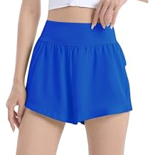 Women's Athletic Shorts High Waist Running Workout Gym Shorts with Pocket