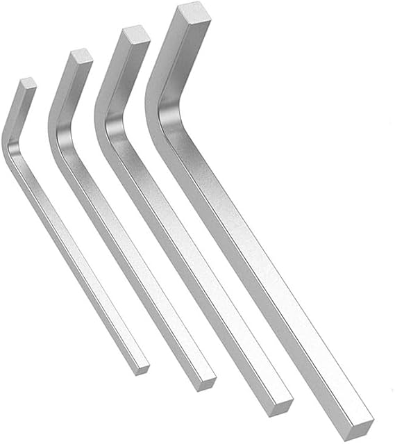 Square Wrench Key Sets - 3mm,4mm,5mm,6mm L Shaped Square Head Wrench Set Key Screwdriver Kit Screwdrivers for Pocket Hole Screws (Square 4 Size - Medium)
