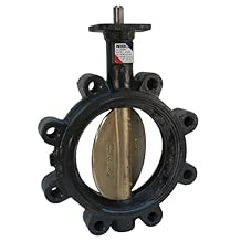 NIBCO Fig No LD-2000-5, 6 in. Ductile Iron Butterfly Valve, Lug Type, 200 PSI