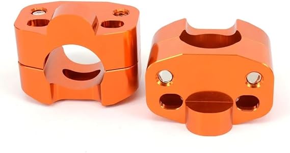 Motorcycle Handlebar Risers 1 Pair Bar Mounts and Bolts Handlebar Adapter Handlebar Mount Riser Clamp 7/8" to 1 1/8 28mm Aluminum Motorcycle