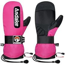 Andake Winter Ski Mittens for Men Women&Teenager,Waterproof & Insulated Snow Gloves, Warm Cold Weather Mittens,Professional Snowboard Mittens for Skiing, Snowboarding,Winter Sports