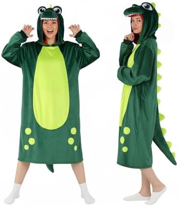 Hooded Animal Costume Dress for Women - Plush Christmas Holiday Xmas Cosplay Dress Up